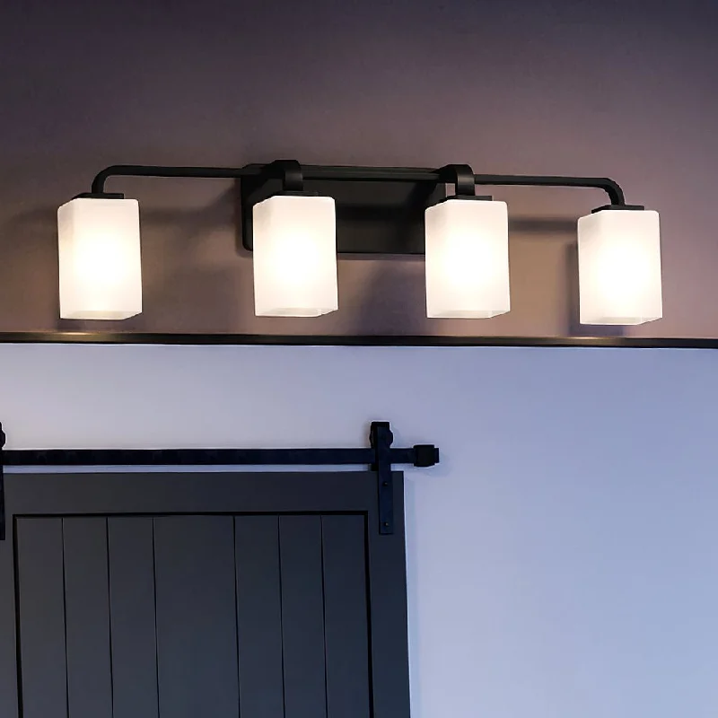 Industrial Exit Sign Lighting for Quick EvacuationUHP4331 Contemporary Bath Light 8.5''H x 33.5''W, Midnight Black Finish, Louisville Collection
