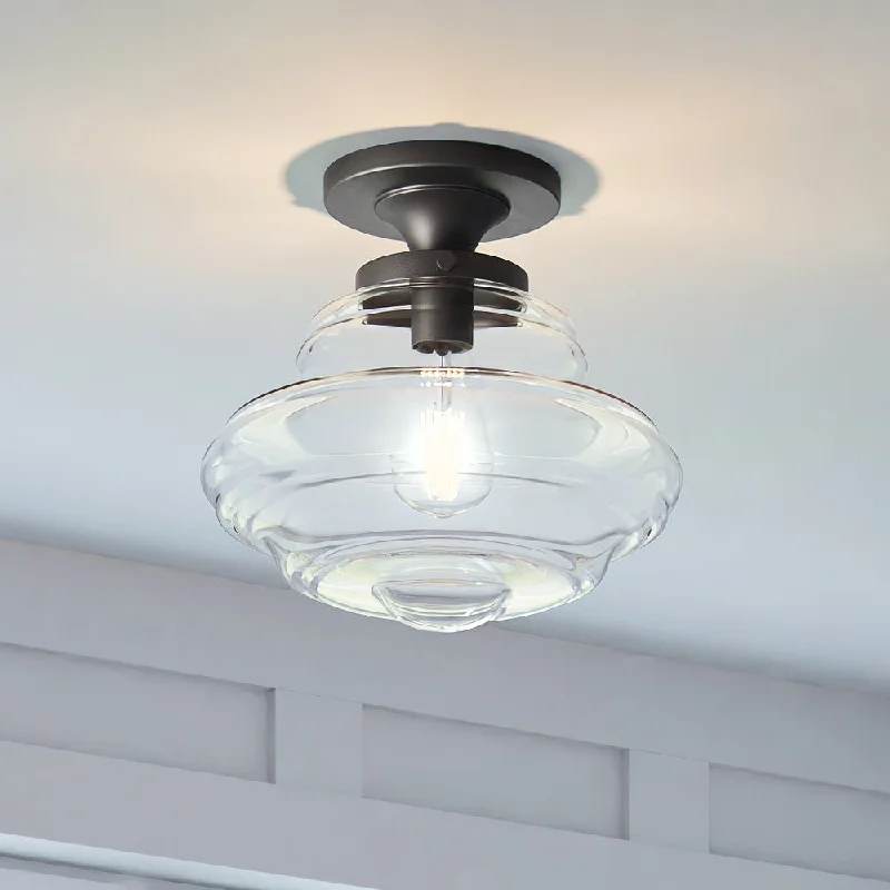Color - Tunable Industrial Lighting for Special ApplicationsULB2300 Modern Farmhouse Ceiling Light, 12''H x 12''W, Dark Bronze Finish, Onchan Collection Color - Tunable Industrial Lighting for Special ApplicationsULB2300 Modern Farmhouse Ceiling Light, 12''H x 12''W, Dark Bronze Finish, Onchan Collection