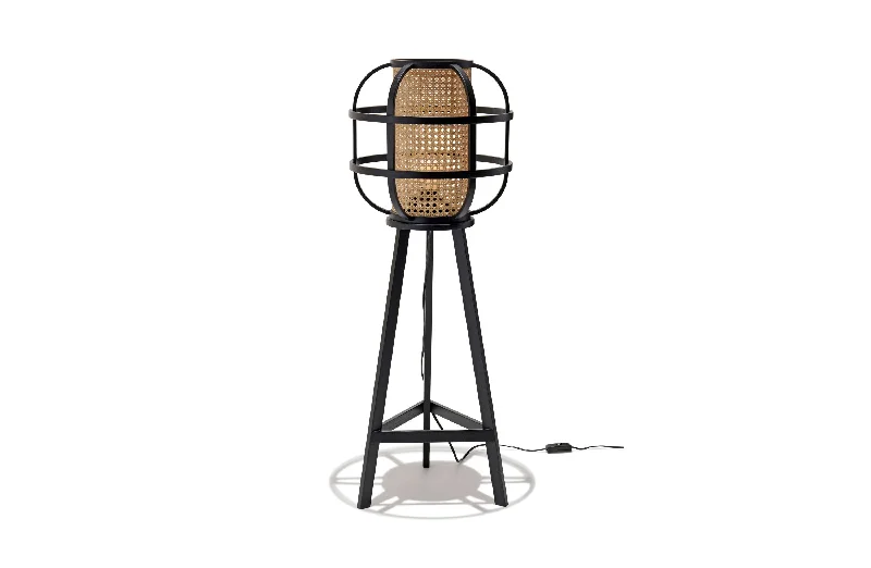 Industrial Lighting for Furniture FactoriesCane Hurricane Floor Lamp Black