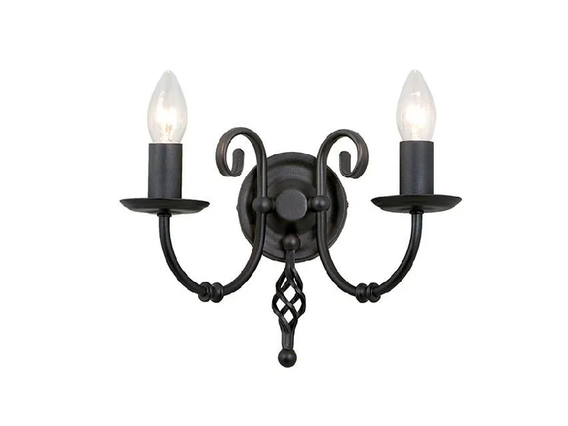 leather wall lamps with a distressed texture for a rugged and stylish lookBarton Black Double Arm Wall Light - ID 7609 leather wall lamps with a distressed texture for a rugged and stylish lookBarton Black Double Arm Wall Light - ID 7609