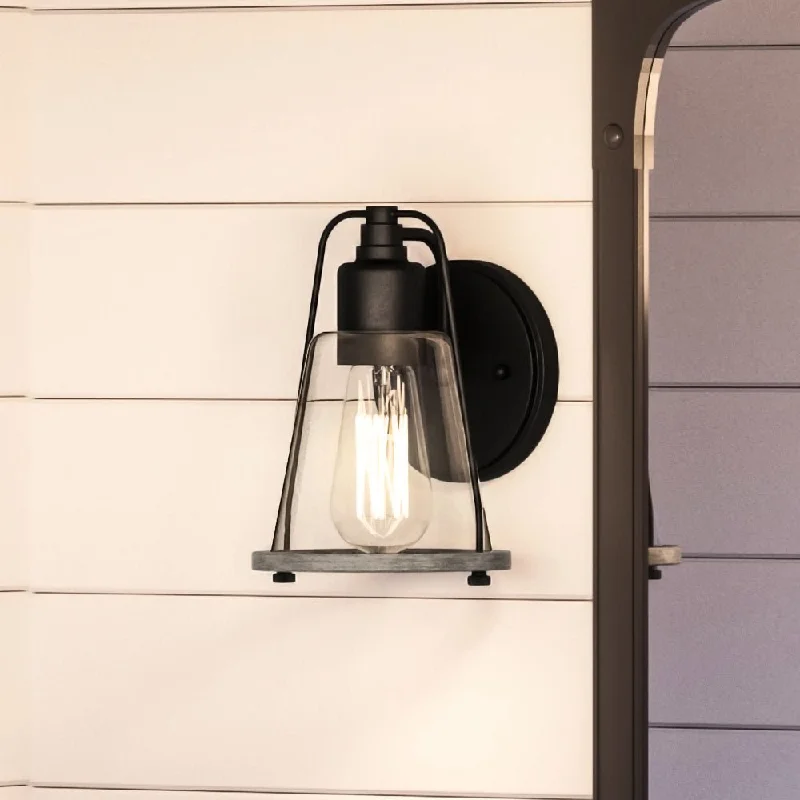 Industrial Lighting for Pharmaceutical ManufacturingUHP4074 Coastal Wall Sconce 8.25''H x 6''W, Midnight Black Finish, Kempsey Collection Industrial Lighting for Pharmaceutical ManufacturingUHP4074 Coastal Wall Sconce 8.25''H x 6''W, Midnight Black Finish, Kempsey Collection