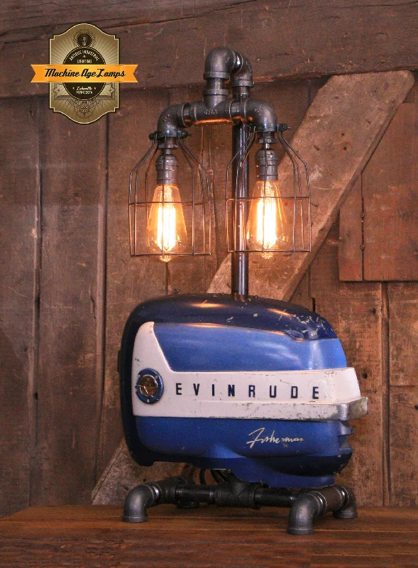 Corrosion - Resistant Industrial Lighting for Coastal FactoriesSteampunk Industrial / Boat Motor / Evinrude / Nautical / Marine / Cabin / Lamp #4243 Corrosion - Resistant Industrial Lighting for Coastal FactoriesSteampunk Industrial / Boat Motor / Evinrude / Nautical / Marine / Cabin / Lamp #4243