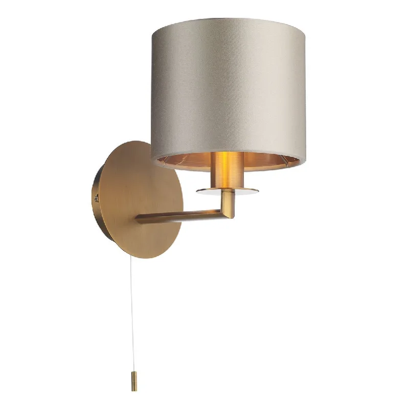 fabric wall lamps with a linen shade for a relaxed and breathable atmosphereHomerton 1 Light Wall Light In Bronze - ID 8684 fabric wall lamps with a linen shade for a relaxed and breathable atmosphereHomerton 1 Light Wall Light In Bronze - ID 8684