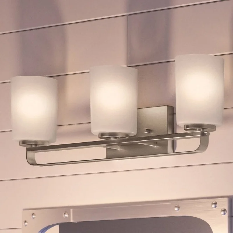 Industrial Area Lighting for Large Open SpacesUHP4106 Modern Bath Light 7.625''H x 23''W, Brushed Nickel Finish, Broome Collection Industrial Area Lighting for Large Open SpacesUHP4106 Modern Bath Light 7.625''H x 23''W, Brushed Nickel Finish, Broome Collection