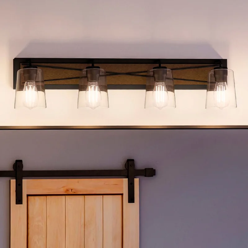 Waterproof Industrial Lighting for Wet AreasUHP3902 Farmhouse Bath Light 8.25''H x 34.75''W, Olde Bronze Finish, Berkeley Collection