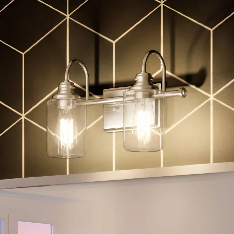 Industrial Lighting for Automotive Manufacturing PlantsUHP4061 Vintage Bath Light 9.875''H x 14.625''W, Brushed Nickel Finish, Hedland Collection Industrial Lighting for Automotive Manufacturing PlantsUHP4061 Vintage Bath Light 9.875''H x 14.625''W, Brushed Nickel Finish, Hedland Collection
