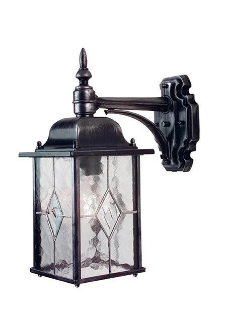 leather wall lamps with a distressed texture for a rugged and stylish lookSt Helier Black/Silver Wall Light - ID 5764