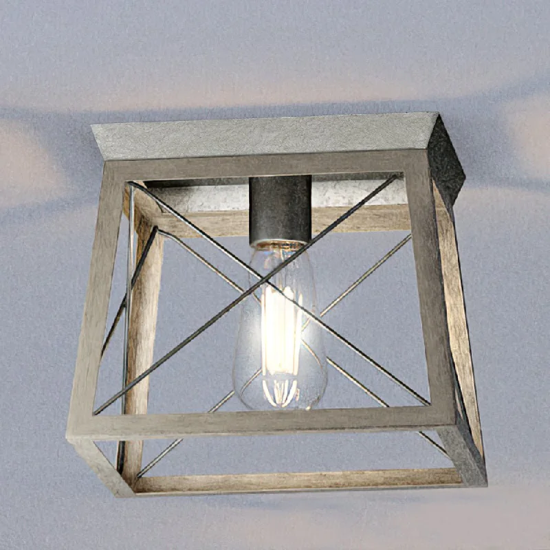 Shock - Resistant Industrial Lighting for Vibrating Machinery AreasUHP3916 Industrial Ceiling Light 7.625''H x 9.5''W, Galvanized Steel Finish, Berkeley Collection Shock - Resistant Industrial Lighting for Vibrating Machinery AreasUHP3916 Industrial Ceiling Light 7.625''H x 9.5''W, Galvanized Steel Finish, Berkeley Collection