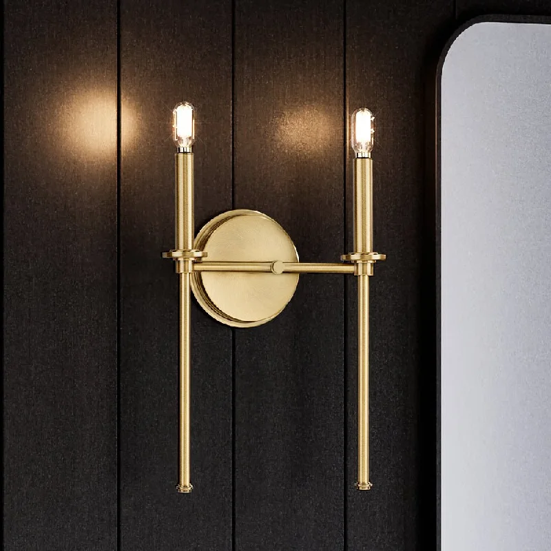 Industrial Wall - Mounted Lighting for Workshop WallsUHP4235 Contemporary Wall Sconce 16.625''H x 10.375''W, Olde Brass Finish, Parkes Collection