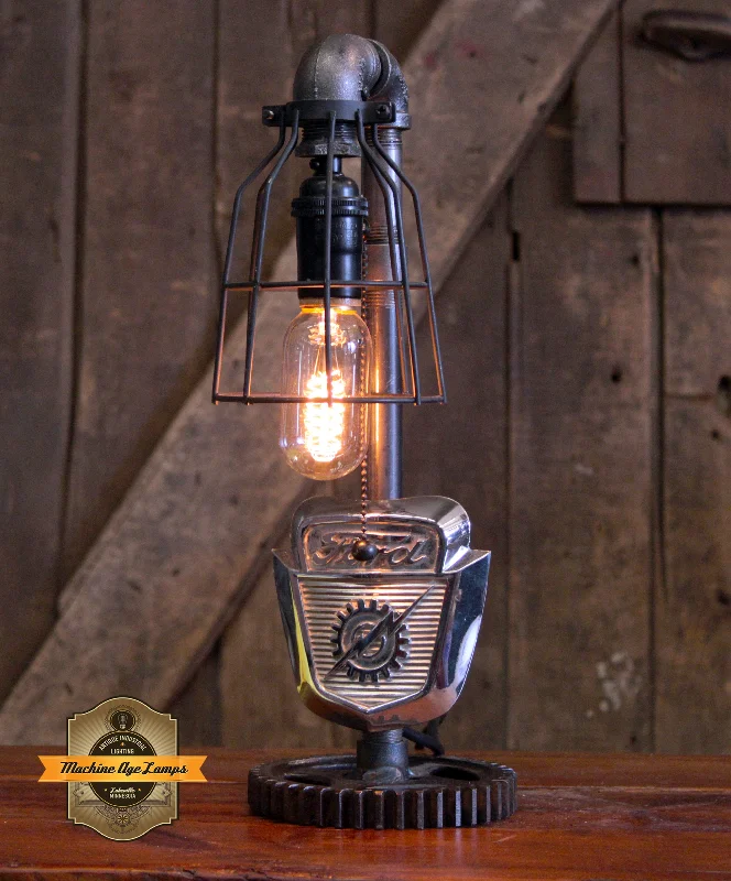 Industrial Task Lighting for Precision WorkstationsSteampunk Industrial / Antique Ford Truck Emblem / 1940's / Automotive / Lamp #4343 Industrial Task Lighting for Precision WorkstationsSteampunk Industrial / Antique Ford Truck Emblem / 1940's / Automotive / Lamp #4343
