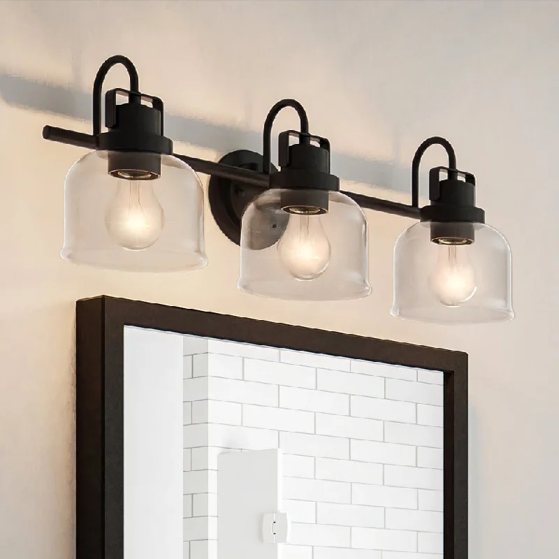Industrial Lighting for Automotive Manufacturing PlantsULB2032 Modern Farmhouse Bath Light, 9''H x 24''W, Dark Bronze Finish, Gildova Collection Industrial Lighting for Automotive Manufacturing PlantsULB2032 Modern Farmhouse Bath Light, 9''H x 24''W, Dark Bronze Finish, Gildova Collection