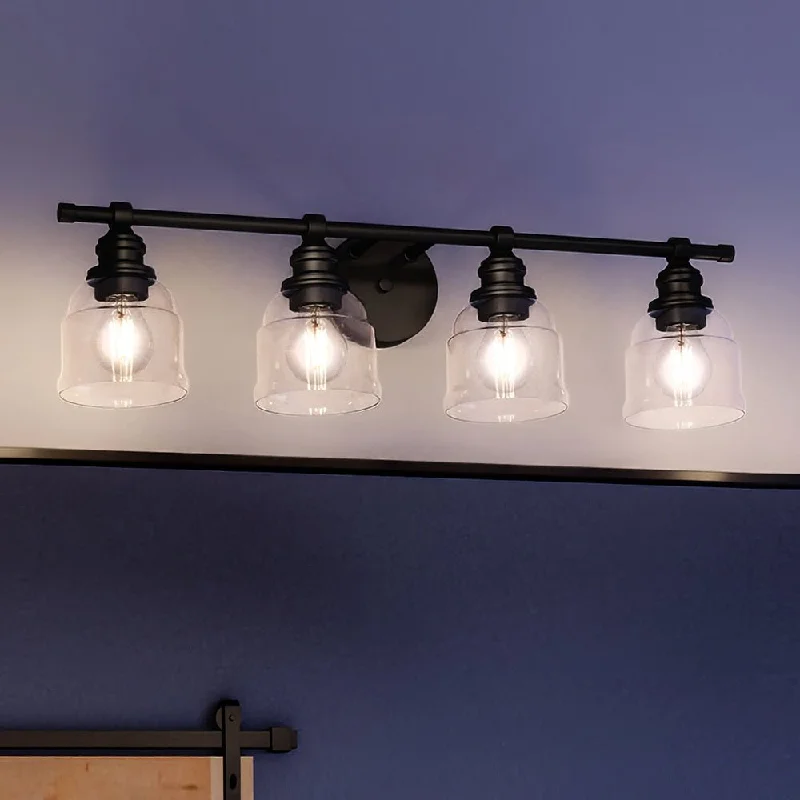 Industrial Wall - Mounted Lighting for Workshop WallsUHP4307 Vintage Bath Light 7.875''H x 29''W, Midnight Black Finish, Phoenix Collection Industrial Wall - Mounted Lighting for Workshop WallsUHP4307 Vintage Bath Light 7.875''H x 29''W, Midnight Black Finish, Phoenix Collection
