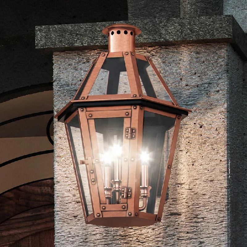 Explosion - Proof Industrial Lighting for Hazardous LocationsUQL1702 Rustic Outdoor Wall Sconce, 22''H x 14''W, Rustic Copper Finish, Summerville Collection Explosion - Proof Industrial Lighting for Hazardous LocationsUQL1702 Rustic Outdoor Wall Sconce, 22''H x 14''W, Rustic Copper Finish, Summerville Collection