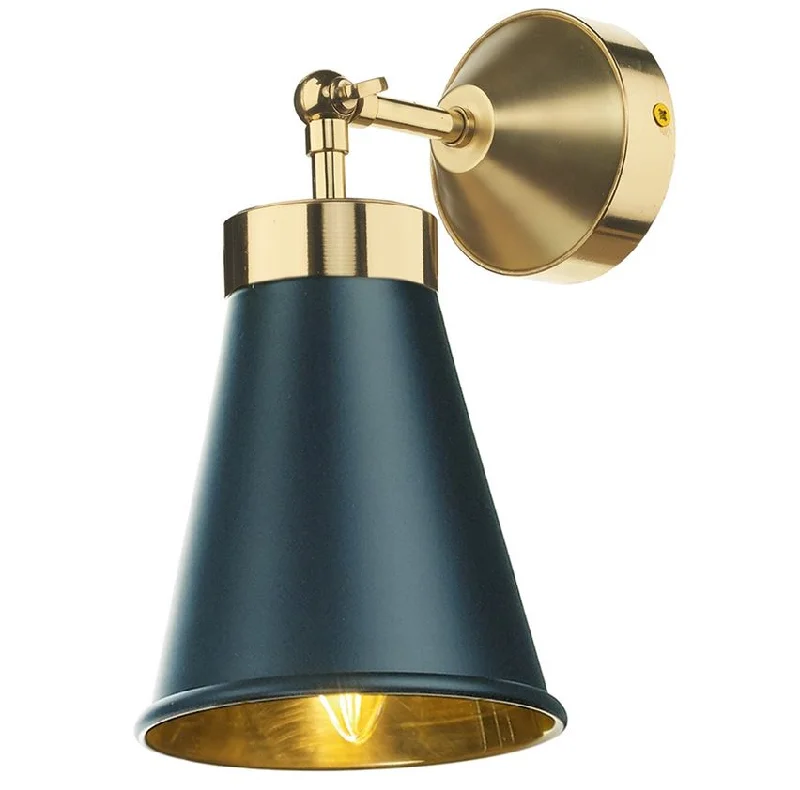 asian - inspired wall lamps with bamboo or paper shades for a zen - like Hyde Brass and Smoke Blue Single Wall Light - ID 7872 asian - inspired wall lamps with bamboo or paper shades for a zen - like Hyde Brass and Smoke Blue Single Wall Light - ID 7872