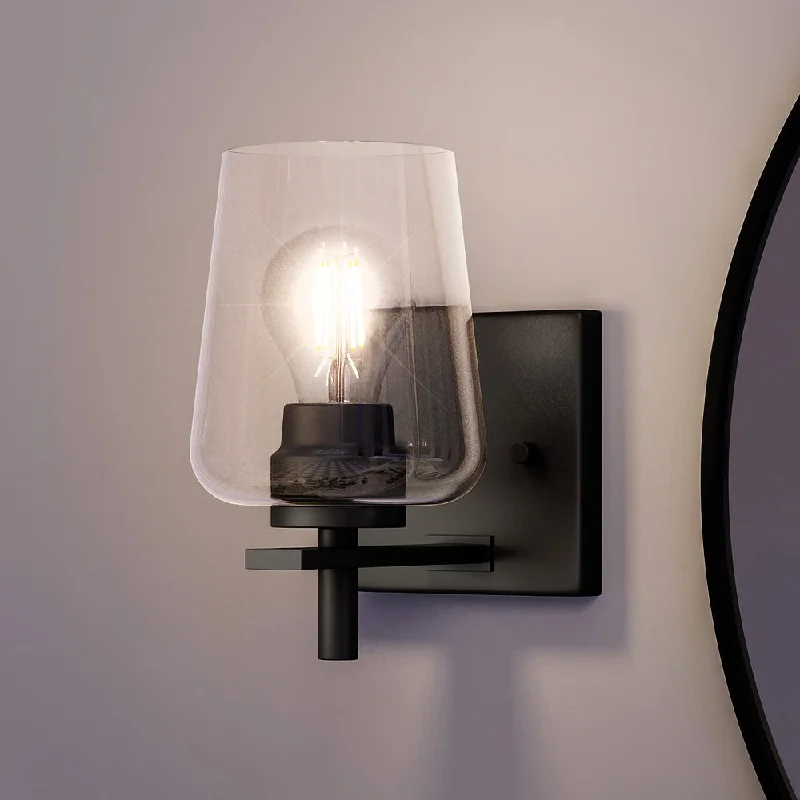 Industrial Pendant Lighting for Machine ShopsUHP4208 New Traditional Wall Sconce 8.5''H x 5''W, Midnight Black Finish, Swan-Hill Collection Industrial Pendant Lighting for Machine ShopsUHP4208 New Traditional Wall Sconce 8.5''H x 5''W, Midnight Black Finish, Swan-Hill Collection