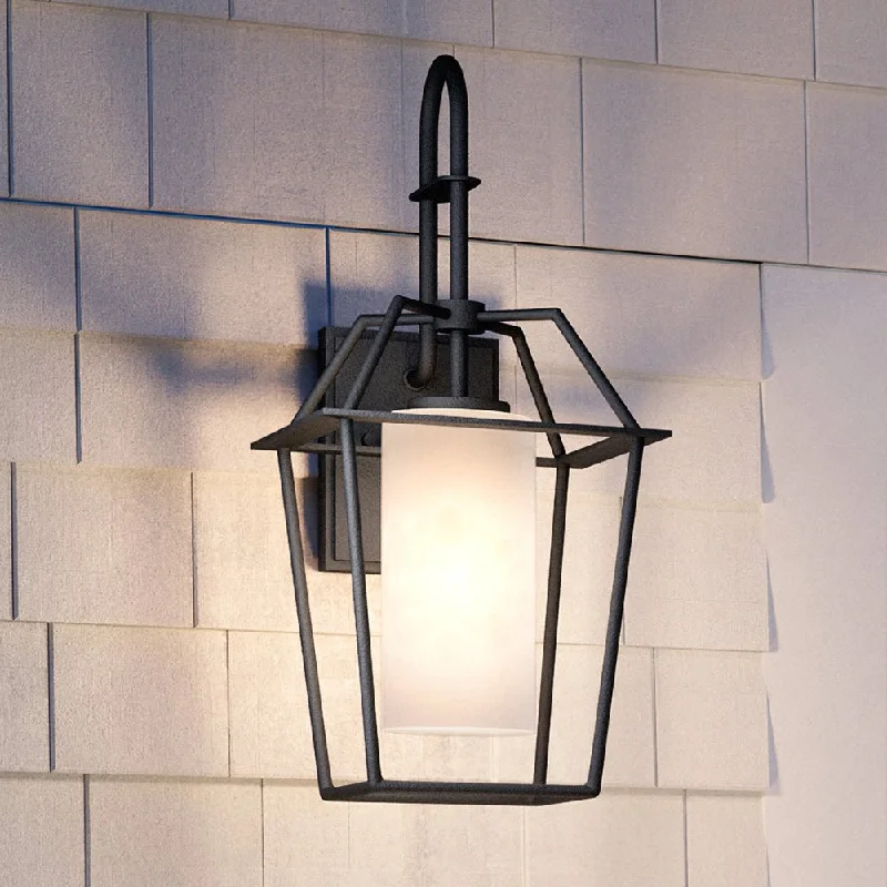 Industrial Lighting for Electronics ManufacturingUHP1392 Minimalist Outdoor Wall Sconce 21.625''H x 11''W, Midnight Black Finish, Chandler Collection Industrial Lighting for Electronics ManufacturingUHP1392 Minimalist Outdoor Wall Sconce 21.625''H x 11''W, Midnight Black Finish, Chandler Collection