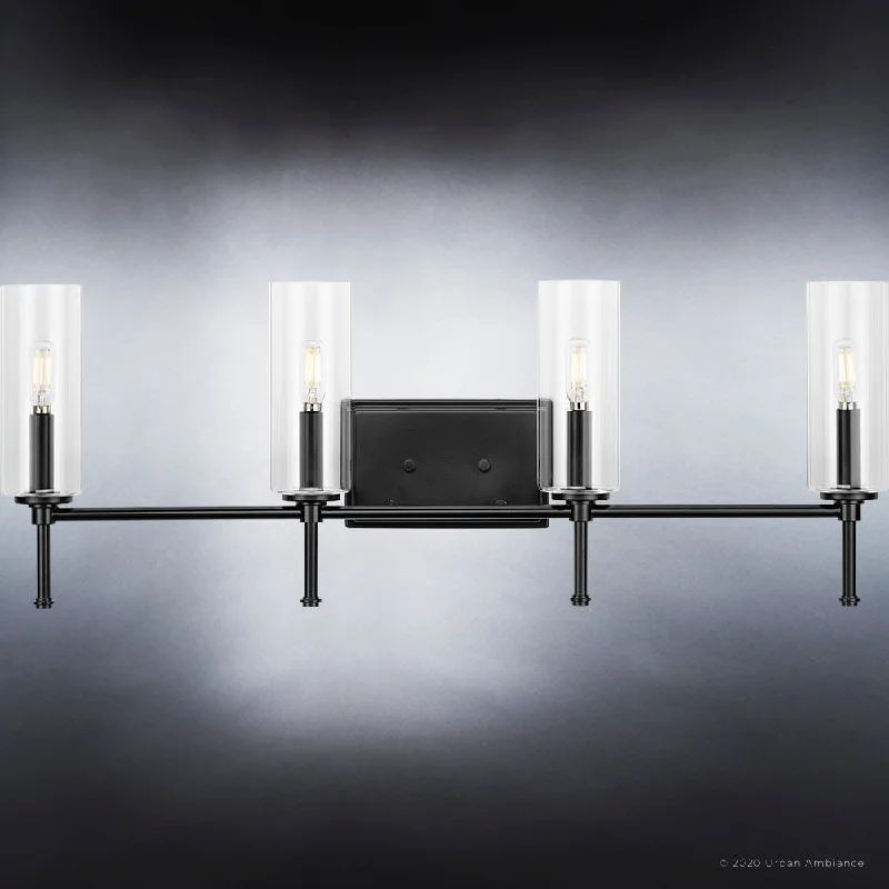 Shock - Resistant Industrial Lighting for Vibrating Machinery AreasUHP4231 Contemporary Bath Light 11.5''H x 31.625''W, Midnight Black Finish, Parkes Collection Shock - Resistant Industrial Lighting for Vibrating Machinery AreasUHP4231 Contemporary Bath Light 11.5''H x 31.625''W, Midnight Black Finish, Parkes Collection