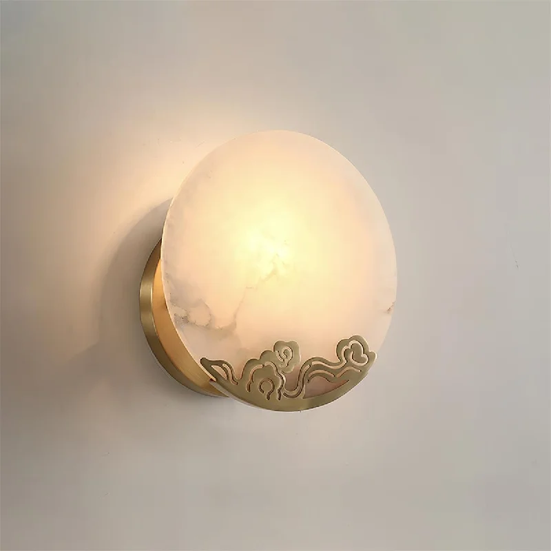 Brass & White Alabaster