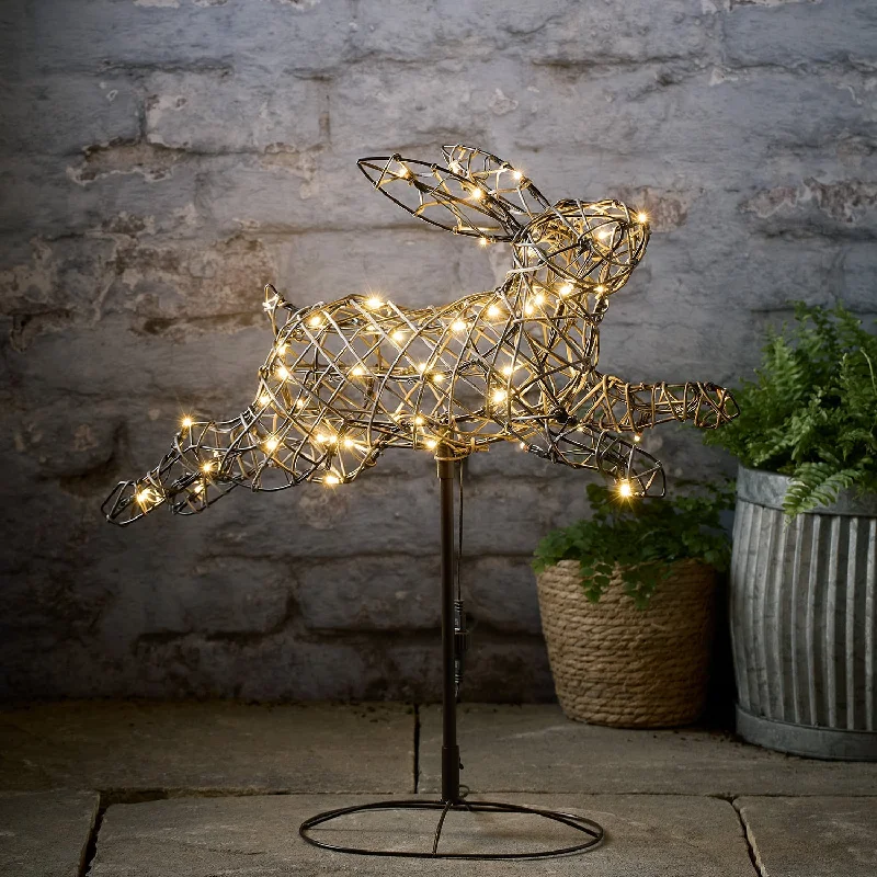 Battery - Operated String Lights for Indoor UseRattan Light Up Leaping Bunny