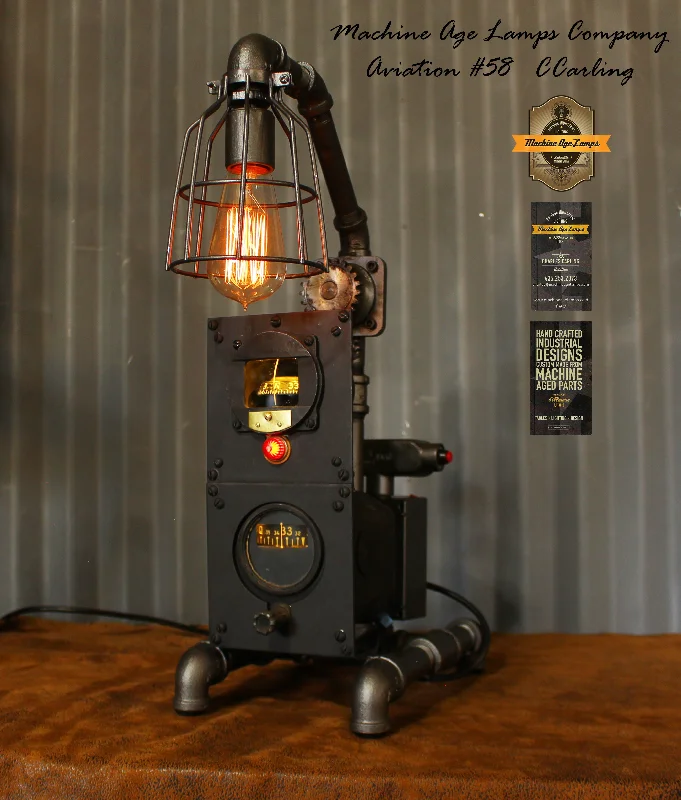 Low - Bay Industrial Lighting Fixtures for Small FactoriesMachine Age Lamp Airplane Aviation Light / Directional Gyro / Magnetic Compass Panel / Lamp #cc58 sold