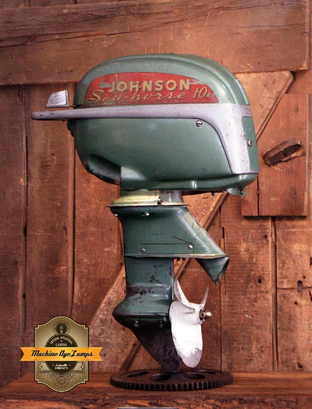 Shock - Resistant Industrial Lighting for Vibrating Machinery AreasSteampunk Industrial / Antique Johnson Boat Motor / Nautical / Marine / Cabin / Lamp #4239 Shock - Resistant Industrial Lighting for Vibrating Machinery AreasSteampunk Industrial / Antique Johnson Boat Motor / Nautical / Marine / Cabin / Lamp #4239