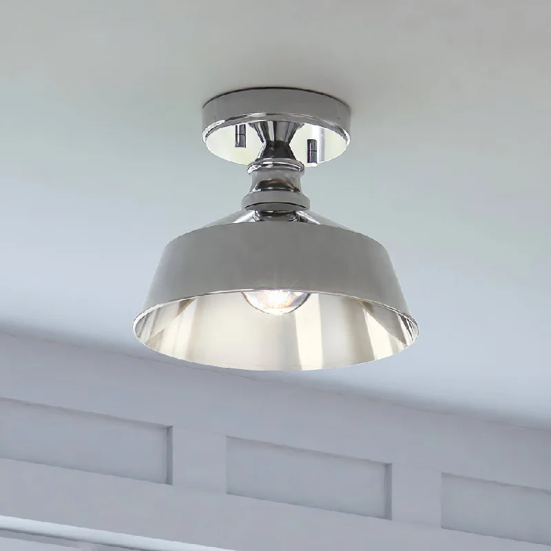 Adjustable Industrial Lighting for Flexible IlluminationULB2201 Modern Farmhouse Ceiling Light, 7''H x 10''W, Brushed Nickel Finish, Athlone Collection Adjustable Industrial Lighting for Flexible IlluminationULB2201 Modern Farmhouse Ceiling Light, 7''H x 10''W, Brushed Nickel Finish, Athlone Collection