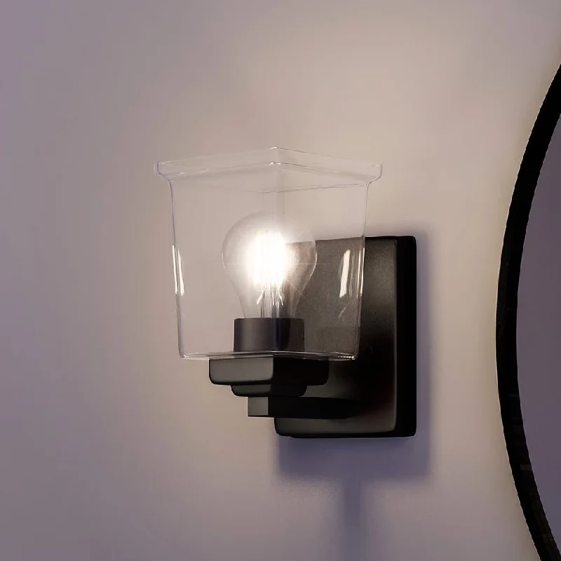 Industrial Wall - Mounted Lighting for Workshop WallsUHP4294 Craftsman Wall Sconce 7''H x 4.5''W, Midnight Black Finish, Houston Collection Industrial Wall - Mounted Lighting for Workshop WallsUHP4294 Craftsman Wall Sconce 7''H x 4.5''W, Midnight Black Finish, Houston Collection