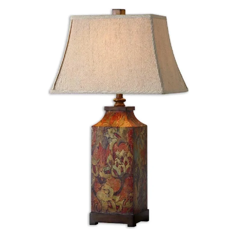 Colorful Flowers Table Lamp