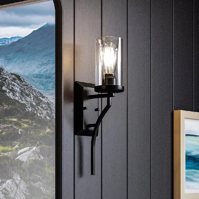 Industrial Lighting with High CRI (Color Rendering Index) for True Color PerceptionUHP4377 Contemporary Wall Sconce 19.25''H x 4.875''W, Midnight Black Finish, Mesa Collection Industrial Lighting with High CRI (Color Rendering Index) for True Color PerceptionUHP4377 Contemporary Wall Sconce 19.25''H x 4.875''W, Midnight Black Finish, Mesa Collection