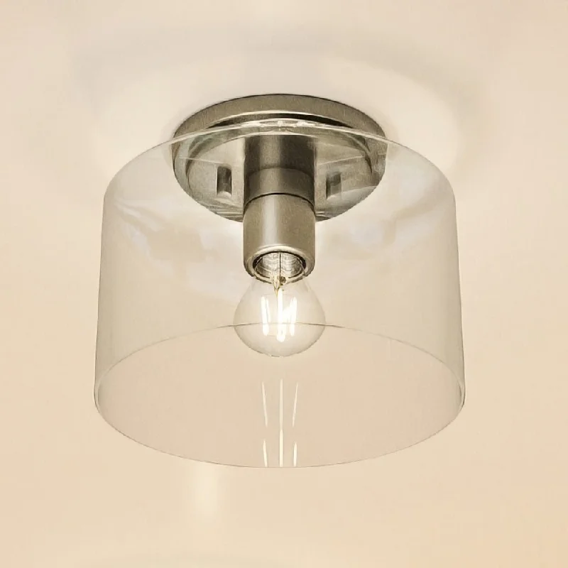 Industrial Pendant Lighting for Machine ShopsUHP4159 Traditional Ceiling Light 7.375''H x 8.625''W, Brushed Nickel Finish, Esperance Collection Industrial Pendant Lighting for Machine ShopsUHP4159 Traditional Ceiling Light 7.375''H x 8.625''W, Brushed Nickel Finish, Esperance Collection