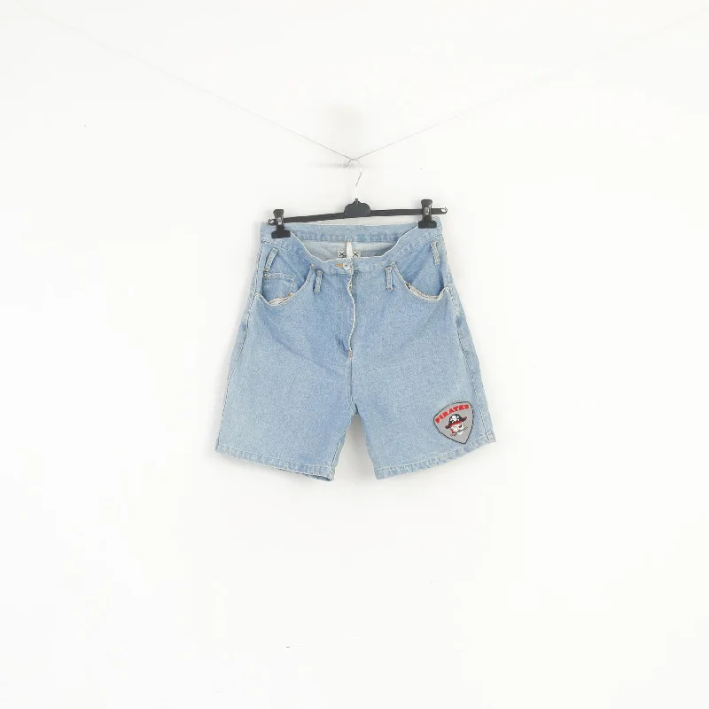 XEX New Style Women XL Denim Shorts Blue Vintage Jeans Cotton Pirates