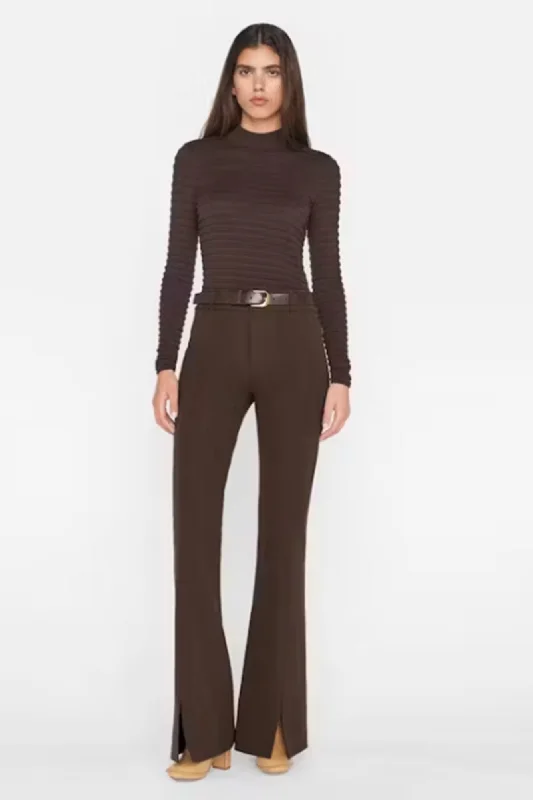 Le High Flare Split Front Trouser