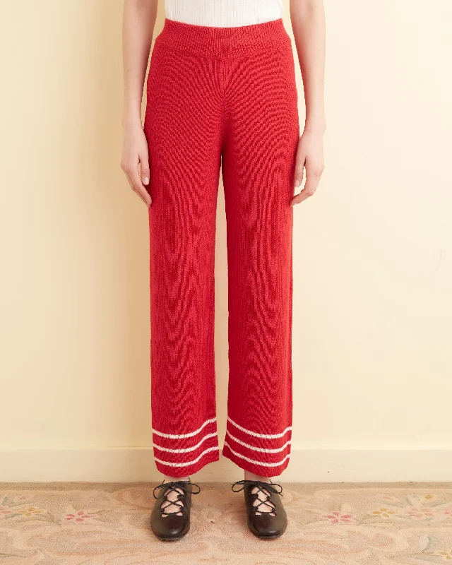 Quincy Stripe Joggers - Red