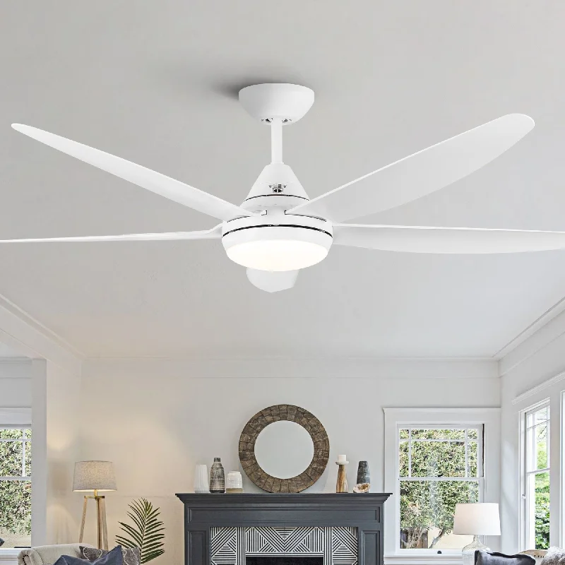 Traditional Brass Chandeliers for Classic Interiors56 in. Dimmable Integrated LED Indoor&Outdoor White Ceiling Fan with DC Motor and Remote - 56 INCHES Traditional Brass Chandeliers for Classic Interiors56 in. Dimmable Integrated LED Indoor&Outdoor White Ceiling Fan with DC Motor and Remote - 56 INCHES