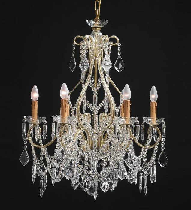 Chandeliers with Metal Frames in Black Finish6 Light Gold Chandelier With Bohemian Crystals Chandeliers with Metal Frames in Black Finish6 Light Gold Chandelier With Bohemian Crystals