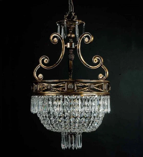 Bohemian - Style Beaded Chandeliers for Eclectic Decor75 Cm Old Gold And Crystal Empire Style Chandelier Bohemian - Style Beaded Chandeliers for Eclectic Decor75 Cm Old Gold And Crystal Empire Style Chandelier