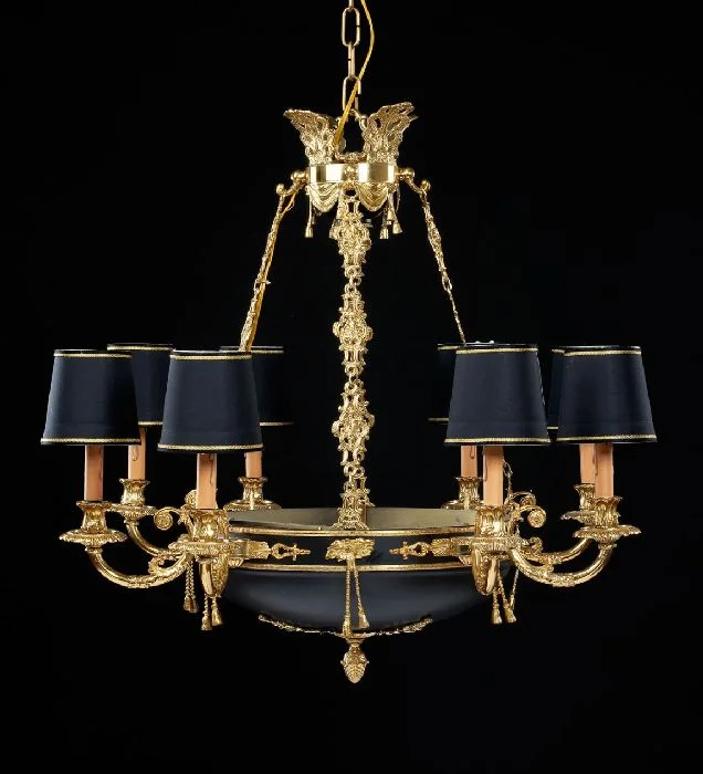 Rustic Wood Chandeliers for Country - Style Houses8 Light French Gold Chandelier With Black Shades Rustic Wood Chandeliers for Country - Style Houses8 Light French Gold Chandelier With Black Shades