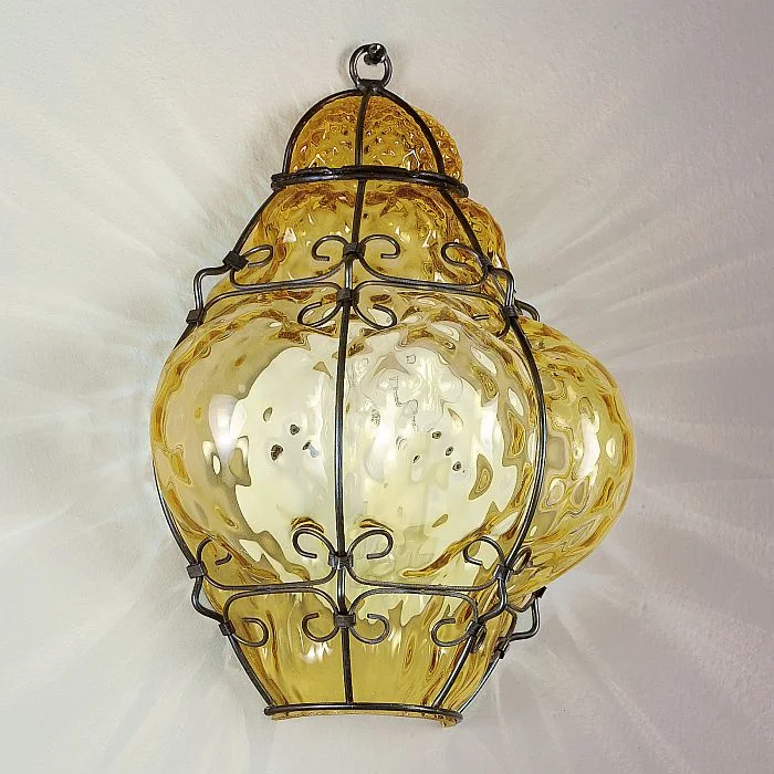 Incandescent Chandeliers for a Warm and Traditional GlowClassic Venetian Wall Lamp With Clear, Amber Or Aqua Glass Finish Incandescent Chandeliers for a Warm and Traditional GlowClassic Venetian Wall Lamp With Clear, Amber Or Aqua Glass Finish