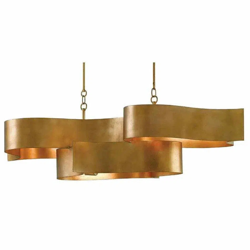 Chandeliers for Living Rooms to Create a Focal PointAntique Gold Leaf Grand Lotus Gold Oval Chandelier