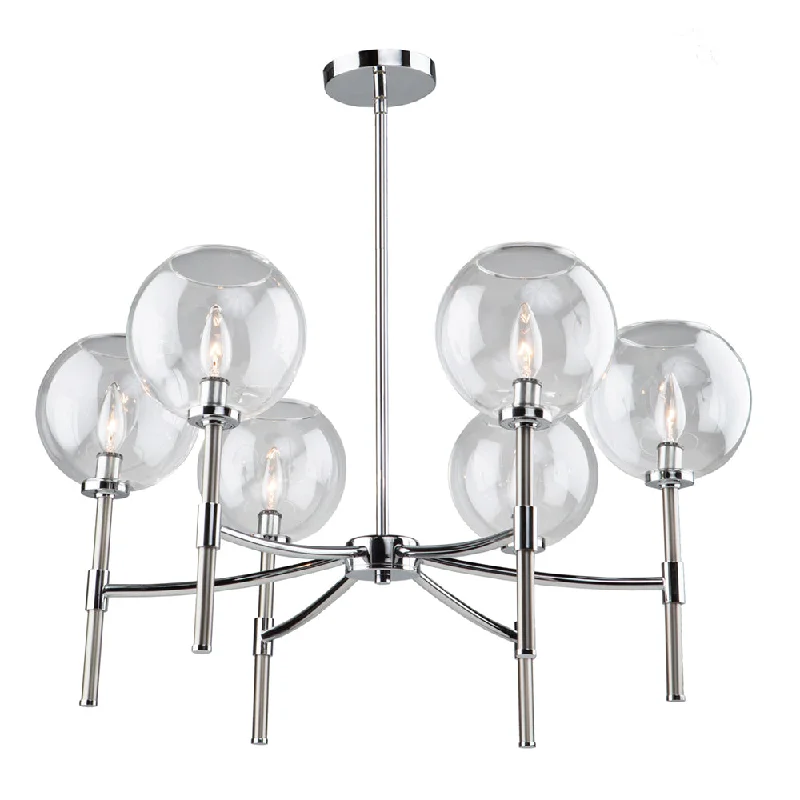 Chandeliers with Metal Frames in Silver FinishChandelier Hamilton
