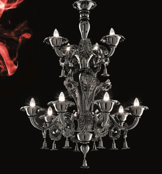 Chandeliers with Pendant Lights for a Stylish LookBlack Murano Glass Two Tier Chandelier Chandeliers with Pendant Lights for a Stylish LookBlack Murano Glass Two Tier Chandelier