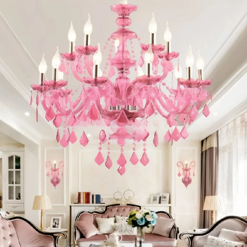 Small Chandeliers for Compact RoomsBrigitte Chandelier - Pink