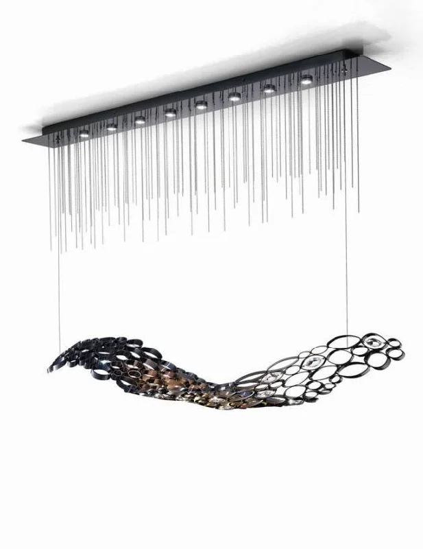 Chandeliers with Pendant Lights for a Stylish LookCanning Single Long Chandelier - ID 8185