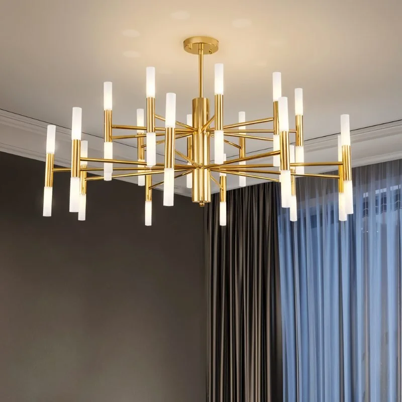 Chandeliers with Metal Frames in Gold FinishCecilia Chandelier