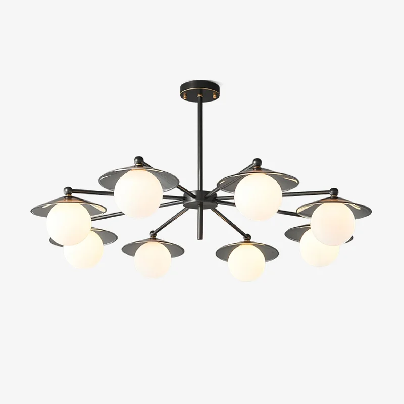 Mid - Century Modern Chandeliers for Vintage AppealCelestial Saucer Chandelier