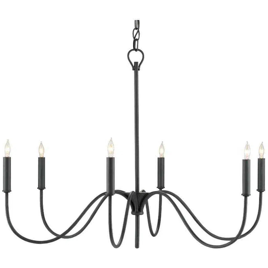 Chandeliers with Colored Glass for a Splash of ColorAntique Black Tirrell Small Chandelier