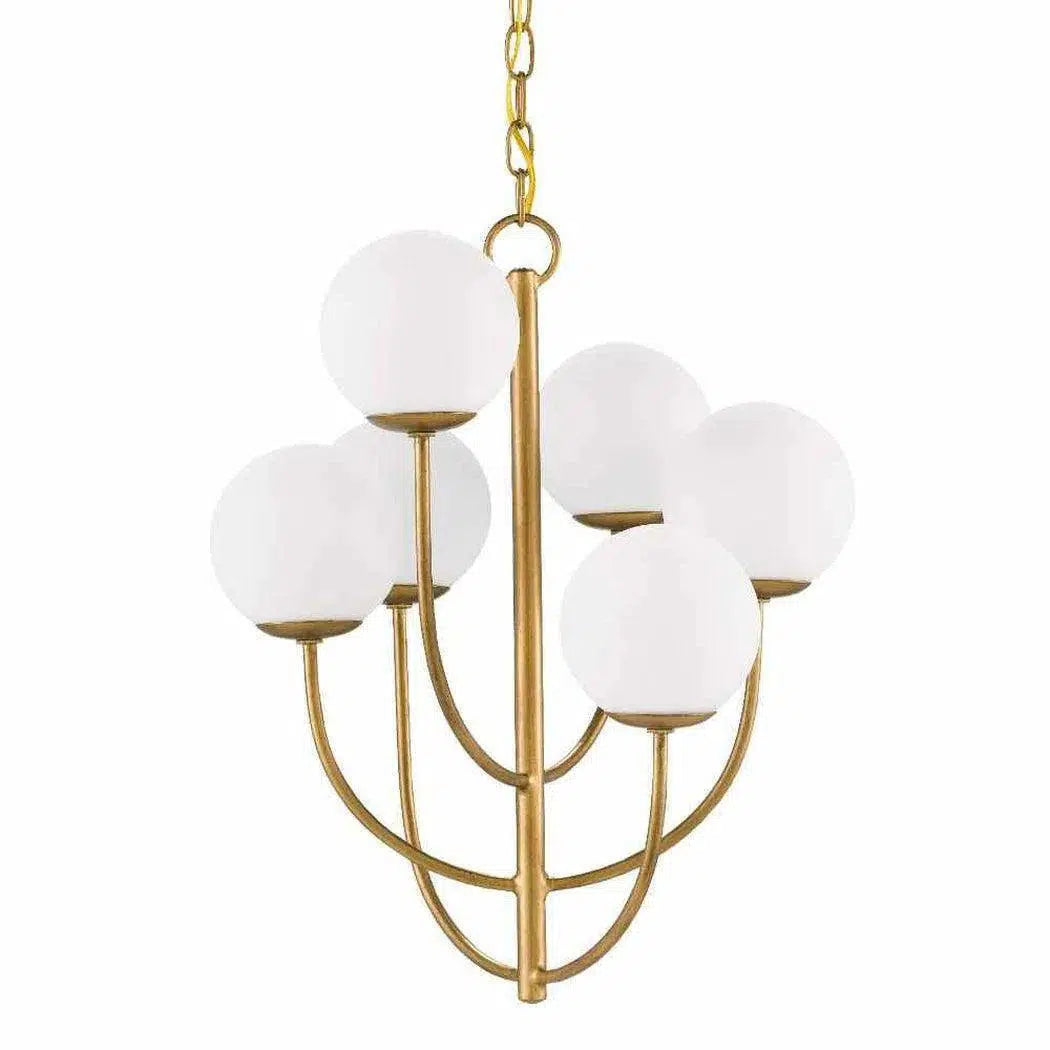 Chandeliers with Frosted Glass for a Softer Light DiffusionBrass Sunnylands Chandelier