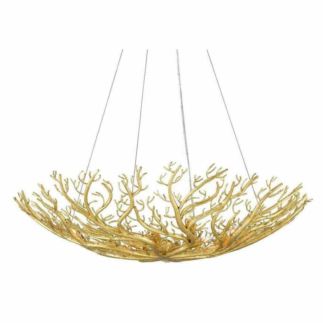 Mid - Century Modern Chandeliers for Vintage AppealGold Gilt Sea Fan Bowl Chandelier Aviva Stan Collection