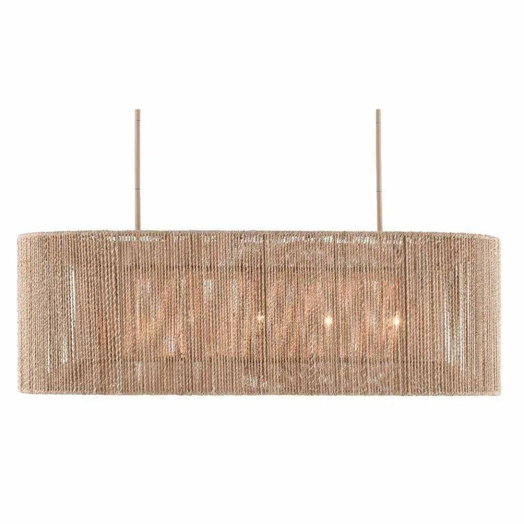 Chandeliers with Clear Crystal for a Sparkling EffectNatural Rope Beige Mereworth Chandelier