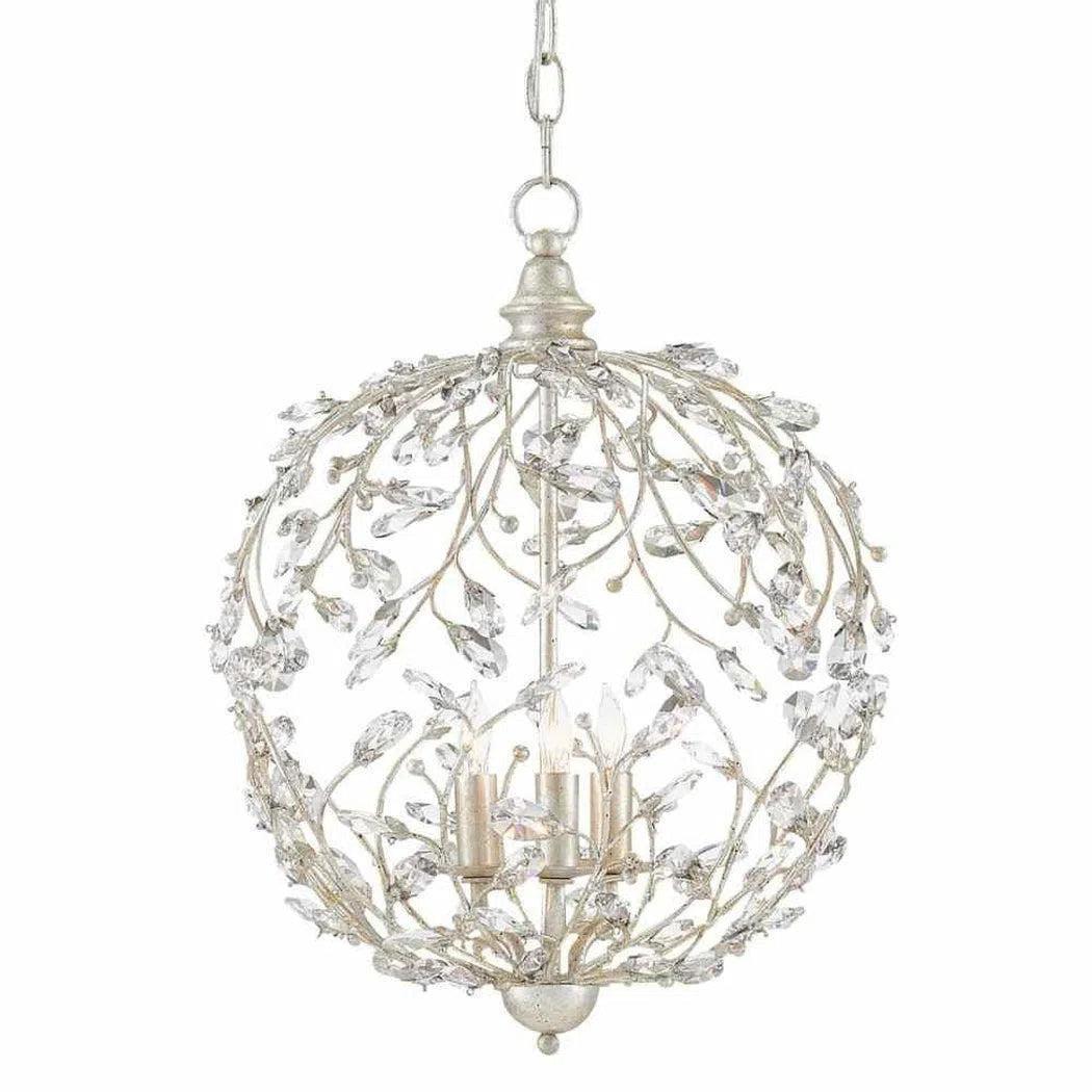Chandeliers with Adjustable Arms for Directional LightingSilver Granello Crystal Bud Silver Orb Chandelier